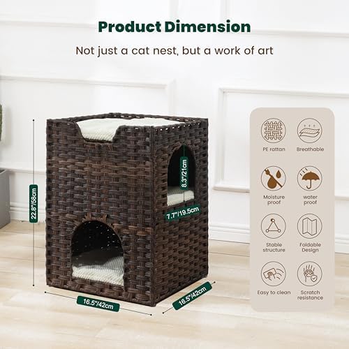 Cat Bed for Indoor Cats, a Stylish Cat Hideaway & Cat House - Image 6