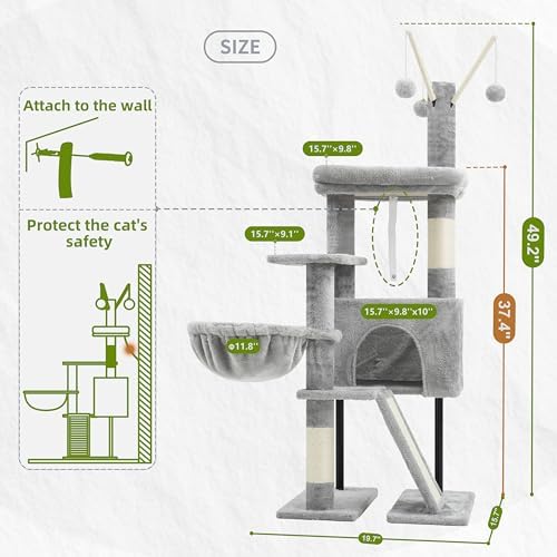 Gitelsnour Cat Tree Tower for Indoor Cats, Top Platform - Image 7