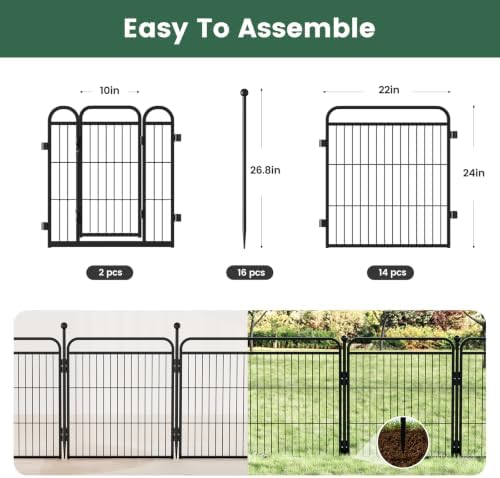 Gardner Pet Dog Playpens, Foldable Pet Play Yard Gate - Image 2