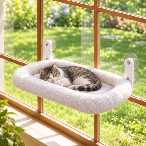 L&W BROS. Cat Window Perch Cushion Bed Hammock by LWBROS