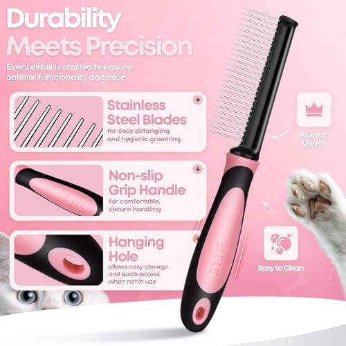 Flexzion Metal Pet Comb for Cats & Dogs - Image 4
