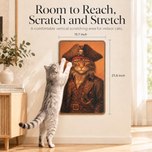 Art Sisal Cat Scratcher Mat, Cat Wall Scratchers - Image 2