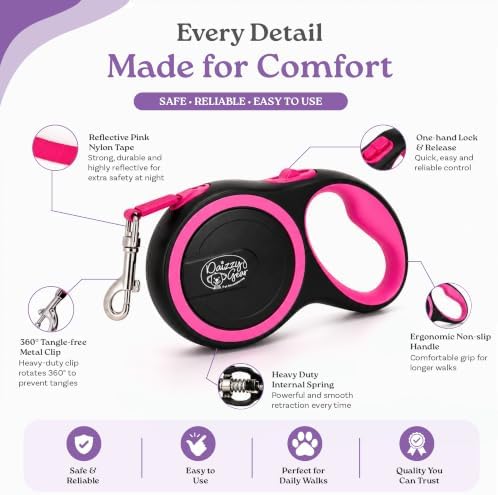 Retractable Dog Leash, 44 LBS /16FT Long, Small & Medium Dogs - Image 2
