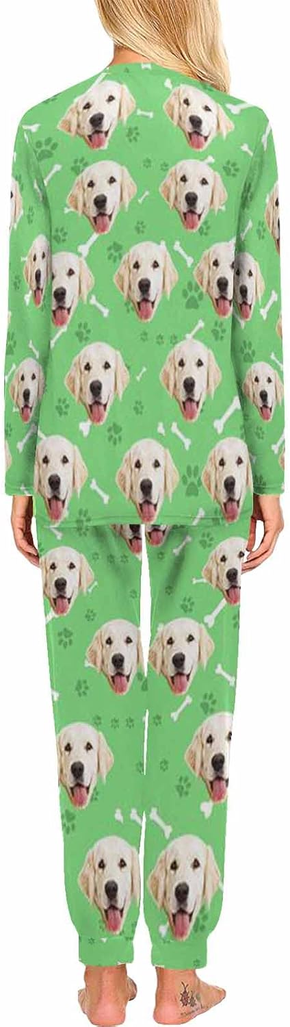 MyPupSocks Custom Face Pajamas Sets for Women, Personalized Photo Sleepwear XS-XXL