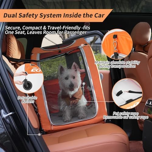 EchoSmile 4-Wheel Pet Stroller for Dogs & Cats - Image 4