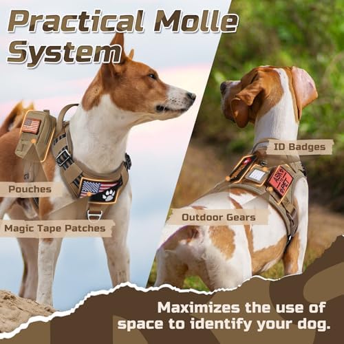rabbitgoo Tactical Dog Harness for Small, No Pull Military Service Vest - Image 4