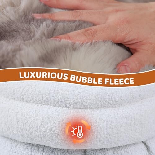 3 in 1 Semi-Enclosed Self Warming Burrow Cat Bed Sleeping Cave - Image 2