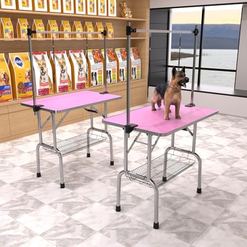 36" Pet Dog Grooming Table, Foldable Stainless Steel Frame Pet Drying Grooming - Image 6