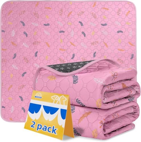 Sunheir Washable Pee Pads for Dogs 2-Pack Reusable Puppy Pads Pet Training Pads by SUNHEIR