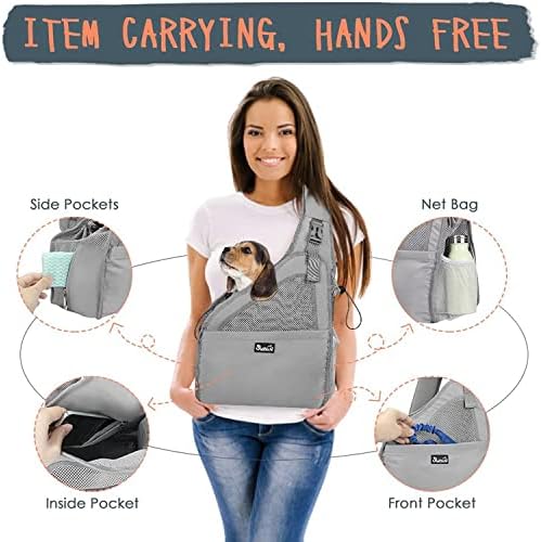 Lukovee Pet Sling, Hands Free Hard Bottom Papoose - Image 3