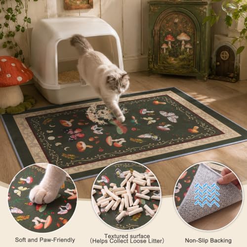 Bienbee Cat Litter Mat, 2 Pack 33" x 22" Machine Washable - Image 3