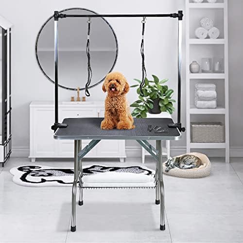 42 Inch Professional Adjustable Pet Grooming Table Heavy Duty by JETEAGO