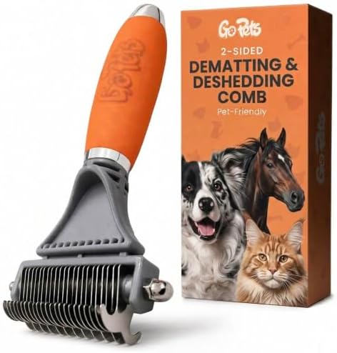 GoPets 2-in-1 Deshedding & Dematting Comb & Grooming Brush by GoPets