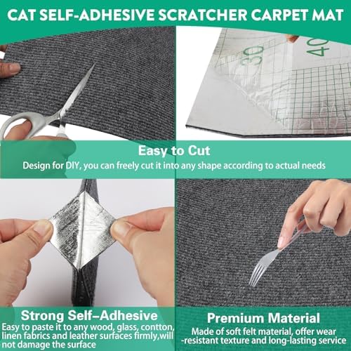 Cat Scratch Couch Furniture Protector, Trimmable Self-Adhesive Cat Scratch - Image 5