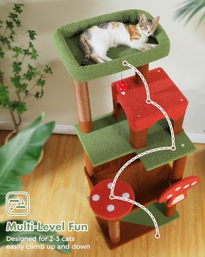 MUTTROS 56.3" Mushroom Cat Tree - Image 6
