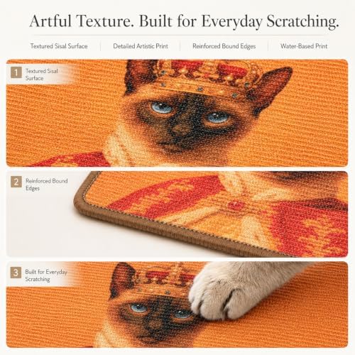 Art Sisal Cat Scratcher Mat, Cat Wall Scratchers - Image 5