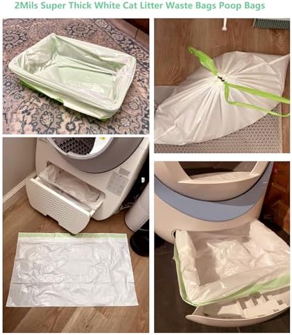 40 Count Cat Drawstring Litter Box Liners 26.6x16.7 inches 2Mils Super Thick - Image 3