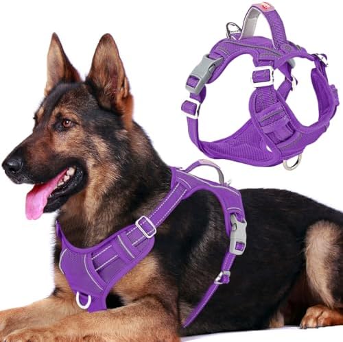 BARKBAY No Pull Dog Harness for Large Dogs, ID Tag Holder Dog Vest by BARKBAY