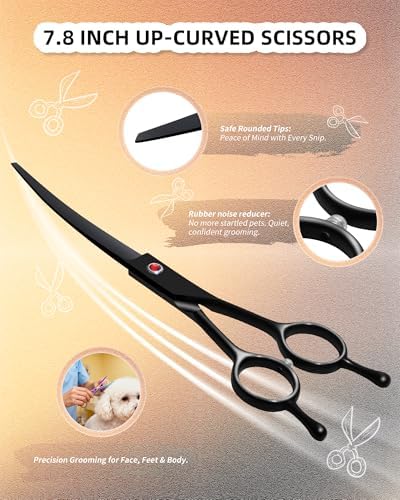 Dog Grooming Scissors, Curved Scissors - Image 3