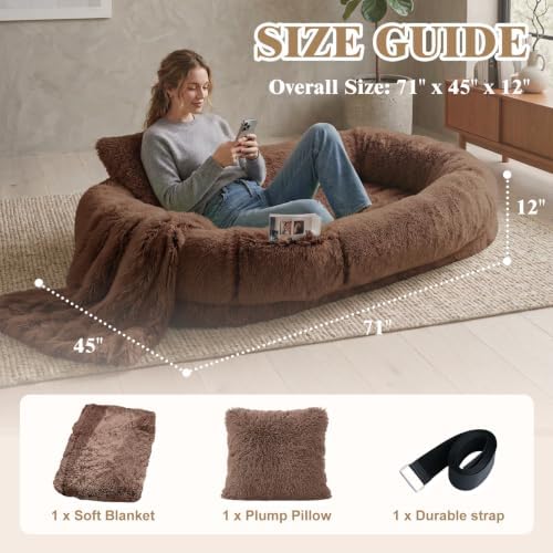 WROS Human Dog Bed for Adult - Image 2