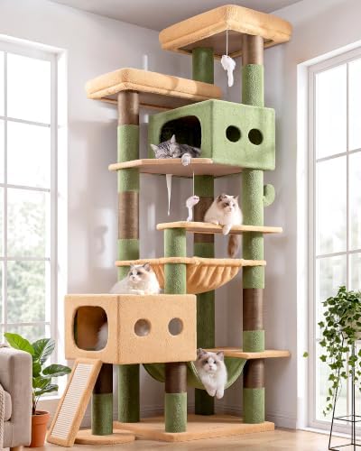 Globlazer 83inch Sturdy Cactus Multi-Level Tall Cat Tower by Globlazer