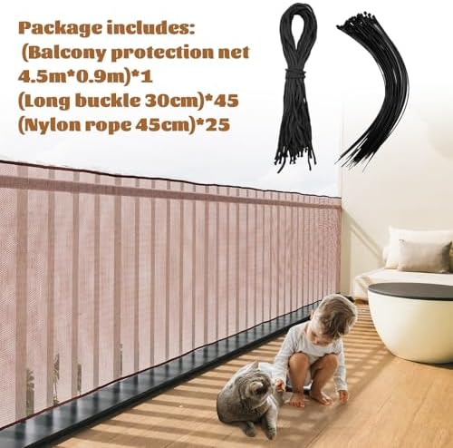 Hosuly Banister Guard Balcony Netting, 15 x 3 ft, 1 Set - Image 3