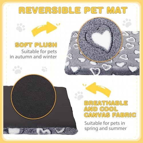 VitalCozy 3 Pcs Waterproof Reversible Dog Cat Crate Pad - Image 3