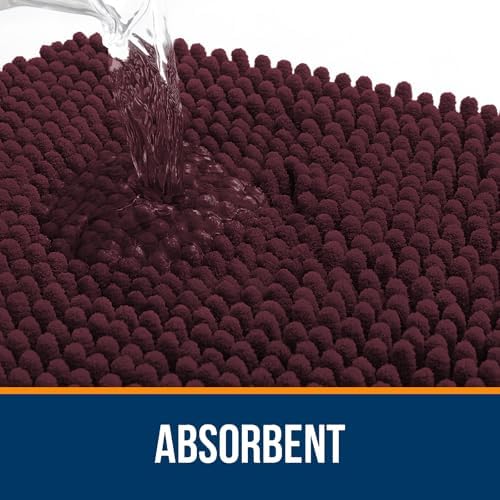 OLANLY Toilet Rugs U-Shaped 24x20, Soft Absorbent Chenille Contour Rugs - Image 4