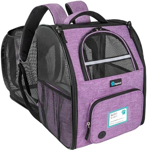PetAmi Expandable Dog Cat Backpack Carrier, Airline Approved by PetAmi