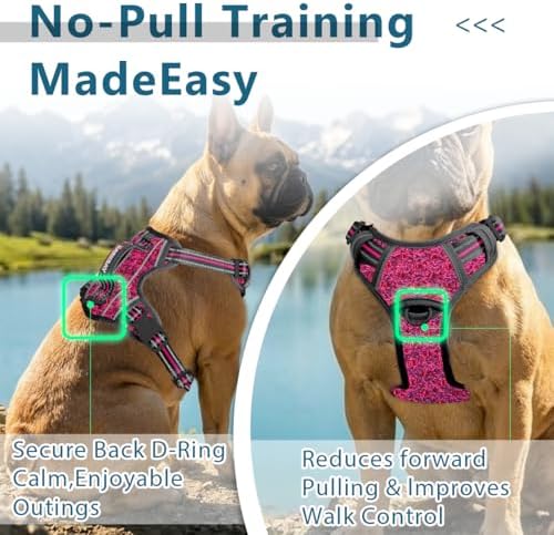 BARKBAY No Pull Dog Harness for Large Dogs, ID Tag Holder Dog Vest - Image 3