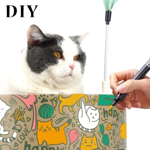Cat Scratcher Cardboard, 2in1 Oval Cat Scratcher Bed - Image 4