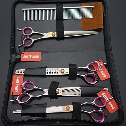 Professional Dog Grooming Shears Set Dogs Straight & thinning & Curved scissors - Image 2
