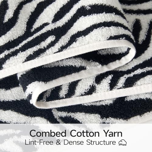 REDKISS 100% Cotton Zebra Striped Hand Towels - Image 5