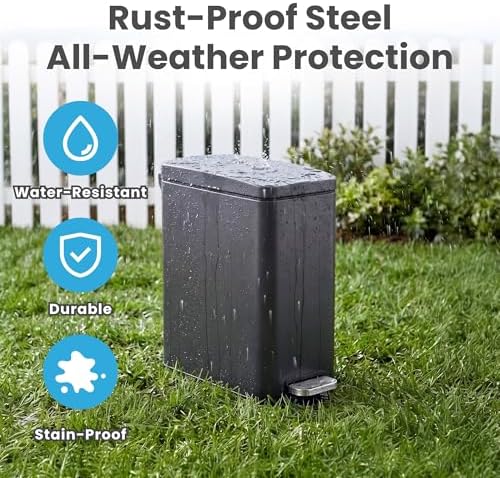 iTouchless 3 Gallon / 12 Liter Dog Poop Step Pedal Trash Can w/Odor Filter - Image 4