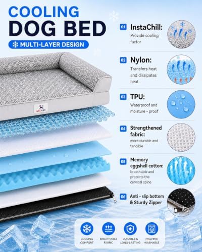 Cooling Dog Bed with PCM, Instant Chill Pet Sofa - Image 3