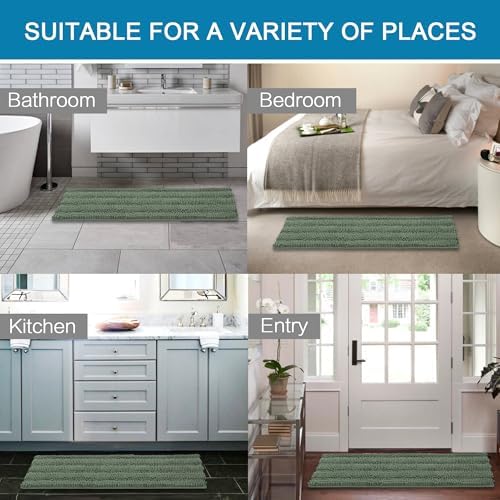 H.VERSAILTEX Bath Rugs for Bathroom Non Slip Bath Mats Extra Thick Chenille - Image 6