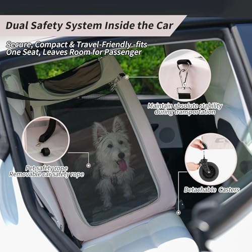 EchoSmile 4-Wheel Pet Stroller for Dogs & Cats - Image 4