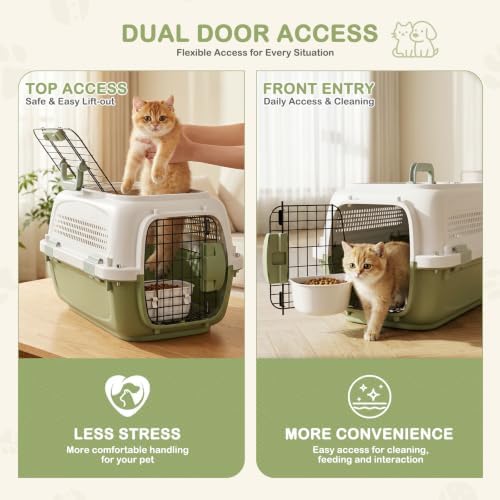 19.5" Hard Shell Cat Carrier, Pet Carrier - Image 6