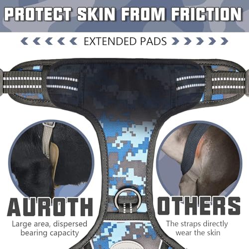 AUROTH Tactical Dog Harness for Large Dogs, Heavy Duty No Pull Pet Vest - Image 3