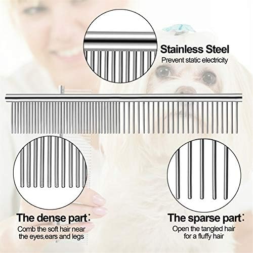Lamoutor 7Pcs Pet Flea Comb Fine Tooth Comb and Pet Stainless Steel Combs - Image 4