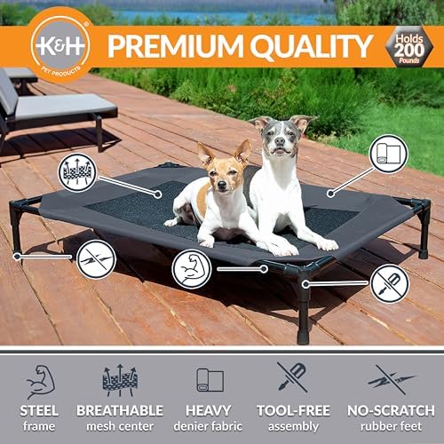 K&H Outdoor Elevated Dog Bed, Cooling Raised Dog Bed - Image 2