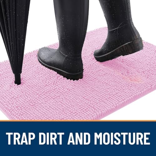 OLANLY Dog Door Mat for Muddy Paws 59x20, Super Absorbent Chenille Mud Mat - Image 2