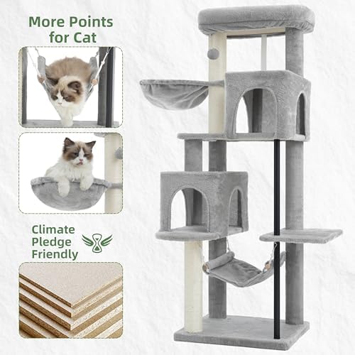 Gitelsnour Cat Tree Tower with Sturdy Steel Tube - Image 4