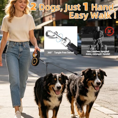 KOOLTAIL Dual Retractable Dog Leash - Image 2