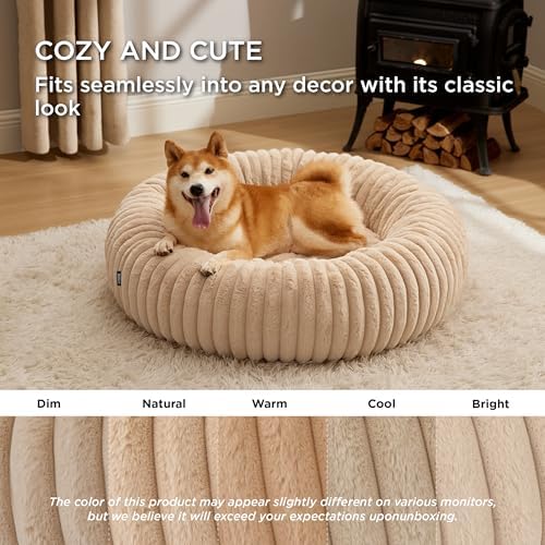Bedsure ComfyFleece® Donut Dog Beds Large Sized Dog - Image 4