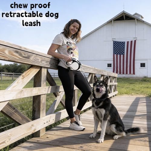 26 ft Retractable Dog Leash for Large Dogs, Steel Extender - Image 6