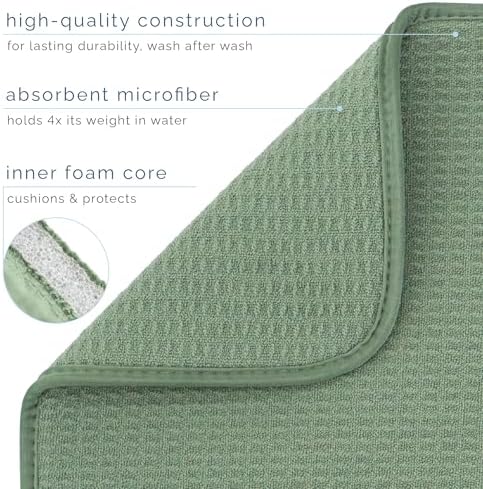 S&T INC. Dish Drying Mat, Sage Green - Image 3