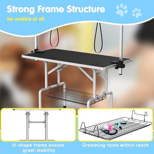 Lyromix 42'' Foldable Dog Grooming Table - Image 4