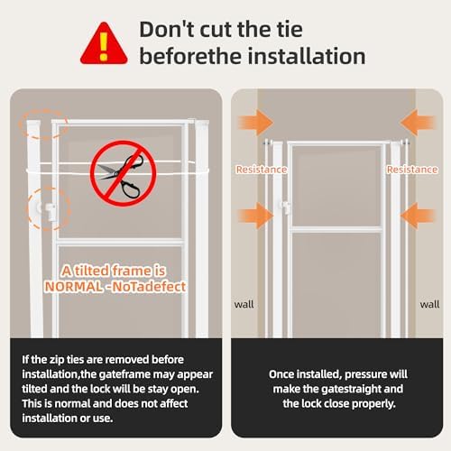 56" Extra Tall Clear Cat Gate, 33.5‑37.4" Wide Pet Gate - Image 2