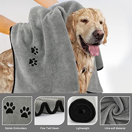 2Pieces Microfiber Pet Bath Towel Dog Towel.Dog Towel Soft Absorbent Drying - Image 4